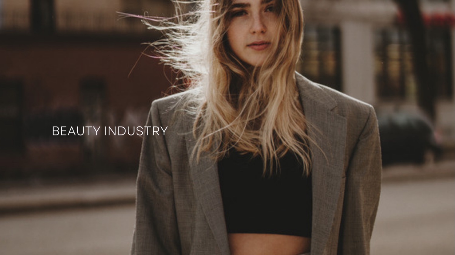 Beauty industry editorial portfolio slide