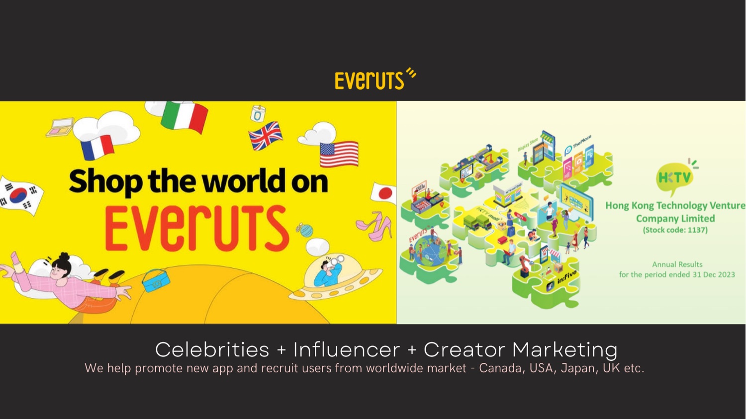 Influencer and creator marketing portfolio slide